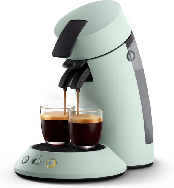 Senseo Original Plus CSA210/20 Machine à café à dosettes (sélection de la puissance du café, technologie Coffee Boost, en plastique recyclé), menthe