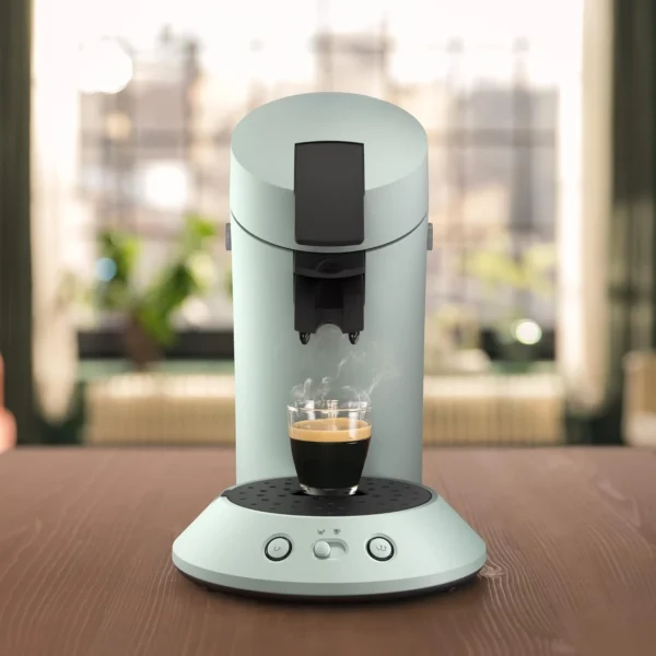 Senseo Original Plus CSA210/20 Machine à café à dosettes (sélection de la puissance du café, technologie Coffee Boost, en plastique recyclé), menthe – Image 2